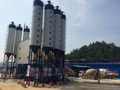 Цементный завод по производству готовых бетонных смесей серии HZS
        