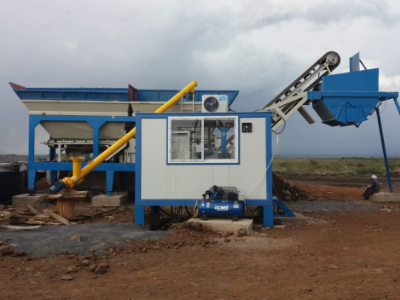 Завод по производству стабилизированного грунта YWCB300 в Кении